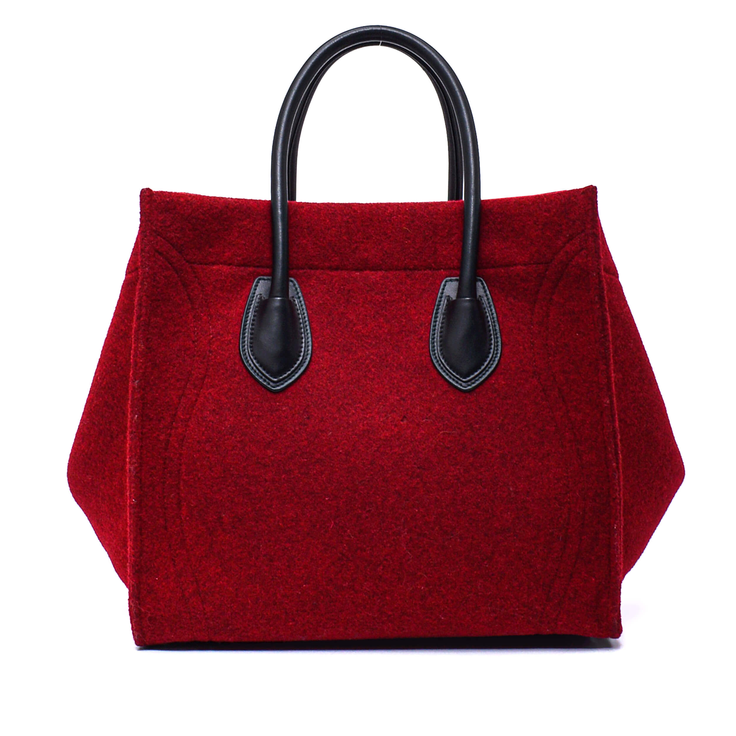 Celine- Red&Black Felt Medium Phantom Luggage Bag